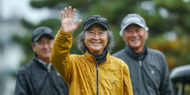 江東区亀戸エリア在住の練習熱心なゴルファーが、ラウンド中に前向きな表情を見せている様子