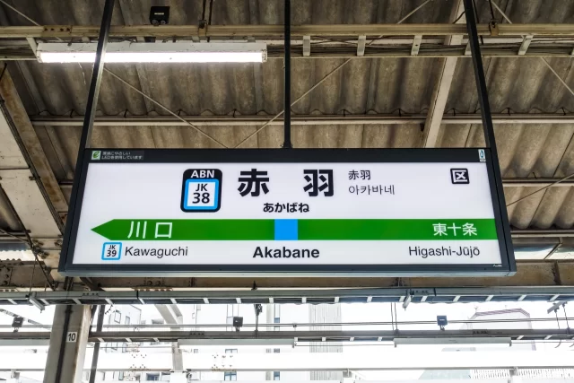 赤羽駅周辺の街並みとインドアゴルフ体験がしやすいエリアの様子