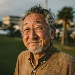 佐賀市古市場周辺のゴルフ場で、平日にゆったりゴルフを楽しむ60代男性ゴルファーがゴルフウェア姿でバストアップ撮影されている様子