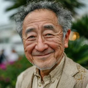 岡山市在住の70代男性ゴルファーが、ゴルフウェア姿でバストアップ、穏やかな笑顔を浮かべている様子