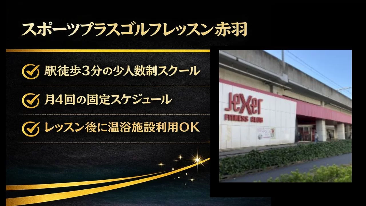 スポーツプラスゴルフレッスン赤羽の料金、体験レッスン、少人数制の特徴、赤羽駅からの通いやすさを整理