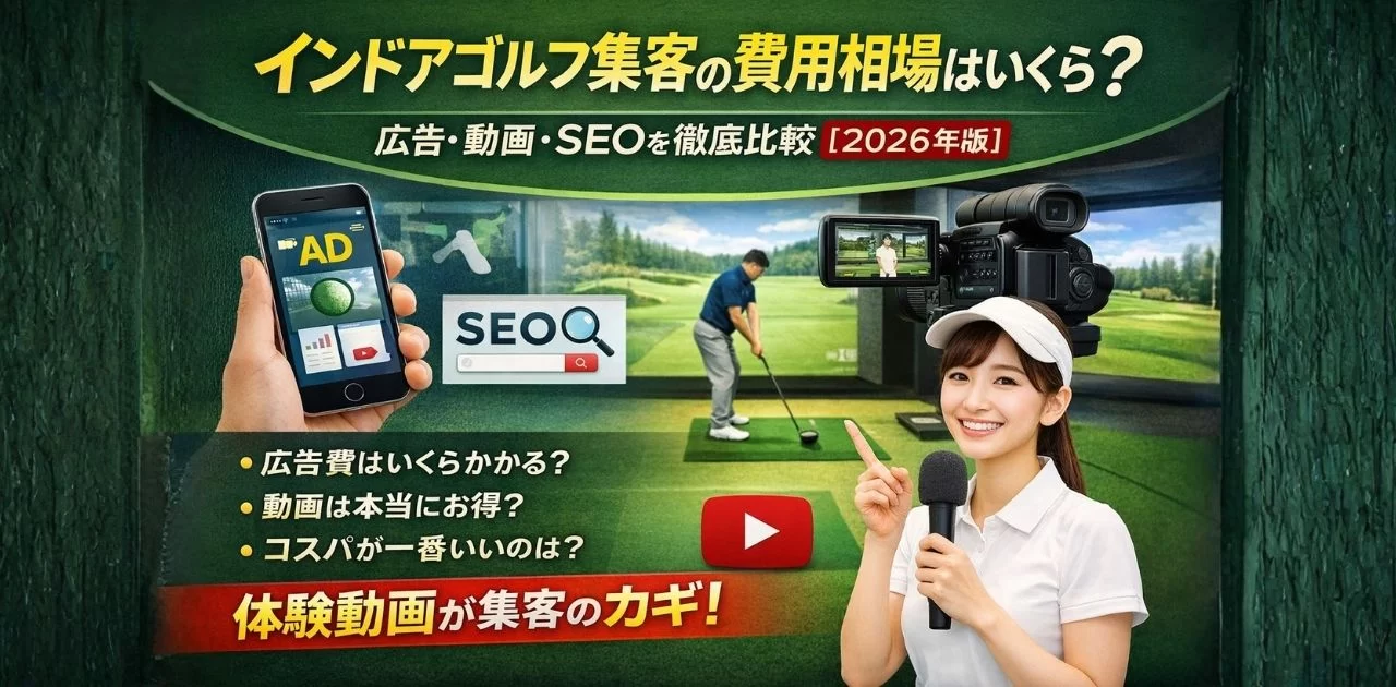 インドアゴルフ集客の費用相場を広告・動画・SEOで比較した2026年版のイメージ画像
